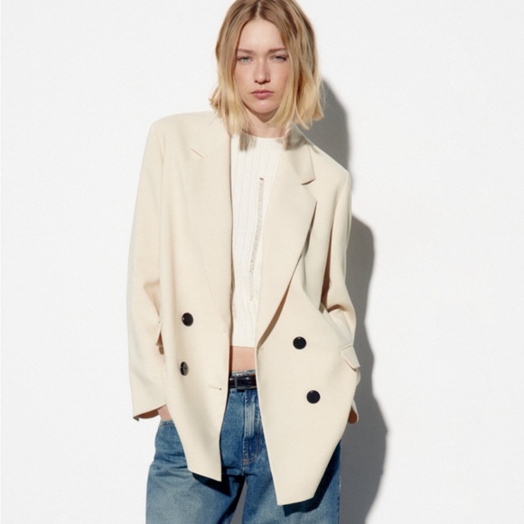 Zara Double Breasted Blazer - Picture 3 of 4